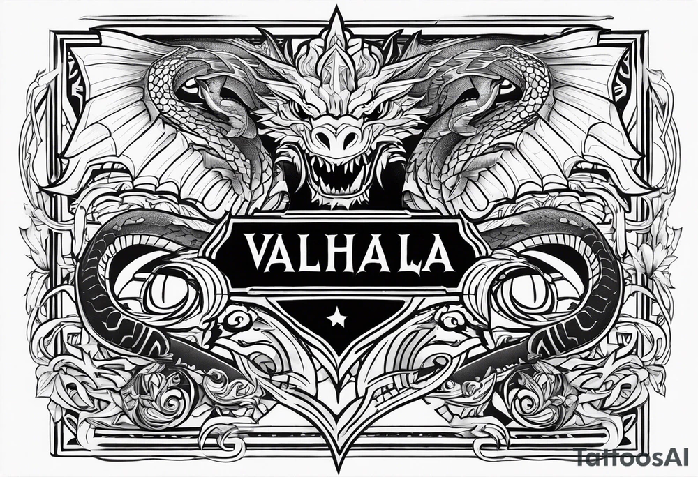 Valhalla dragon tattoo idea