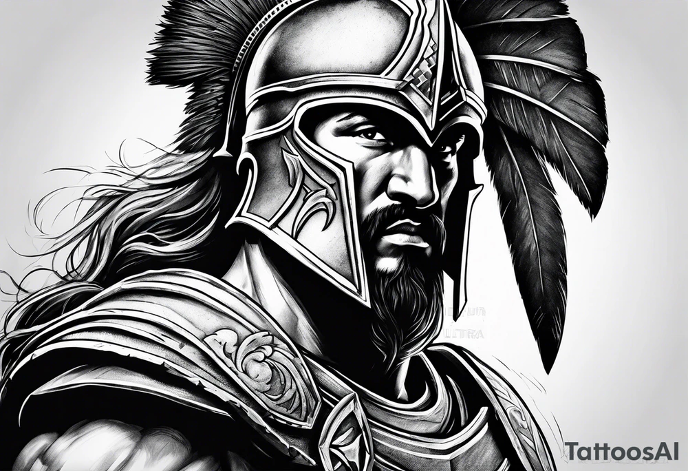 Spartan warrior tattoo idea