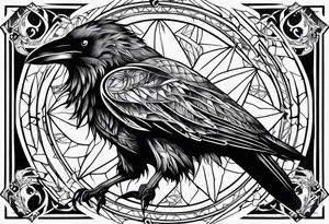 Raven and a wolf tattoo idea