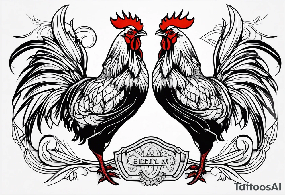 rooster tattoo idea