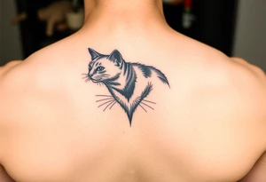 black cat tattoo idea