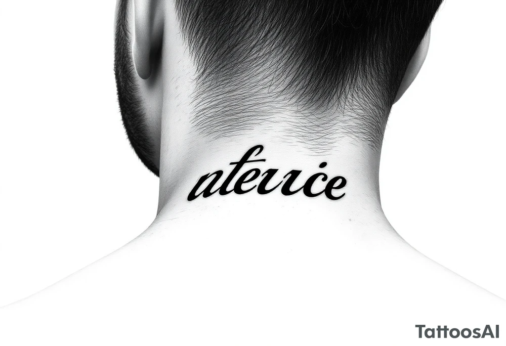 Name on the side of my neck behind the ear cover up tattoo idea tattoo idea
