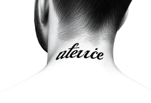 Name on the side of my neck behind the ear cover up tattoo idea tattoo idea