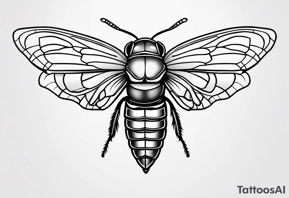 Neo traditional Cicada tattoo idea
