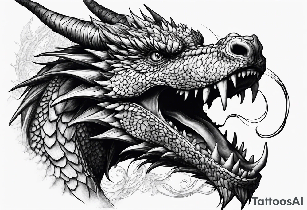 dead dragon tattoo idea