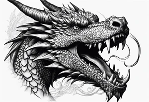 dead dragon tattoo idea