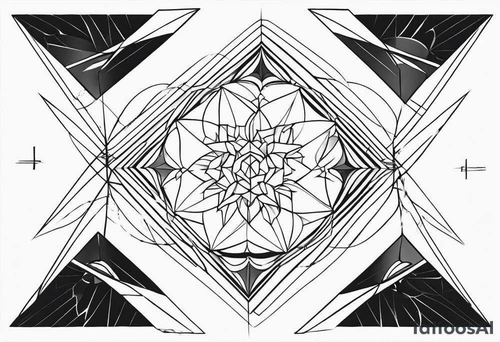 Fractal geometric centered and mirror each side tattoo idea Fractal geometric centered and mirror each side tattoo idea