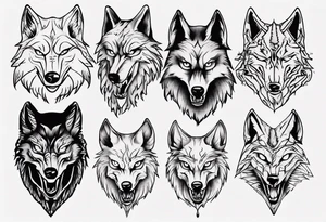 Super scary wolf tattoo idea