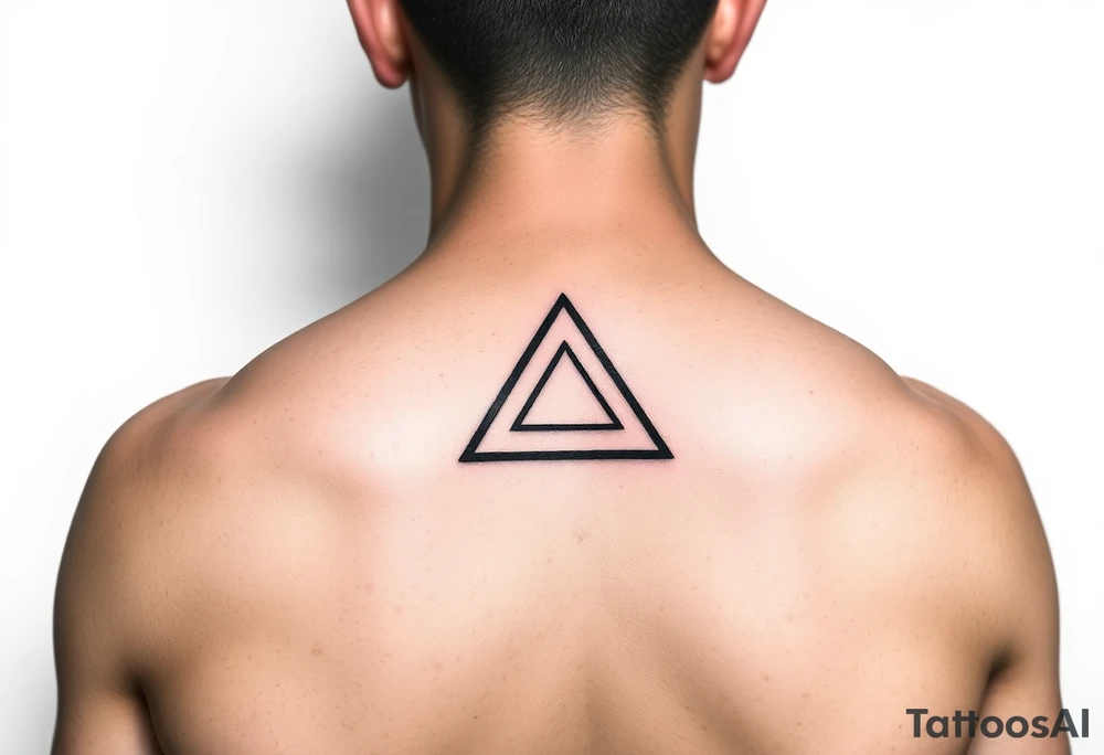 Simple three triangles tattoo idea