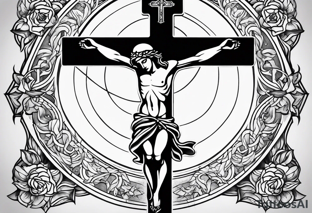 Traditional Crucifix tattoo idea