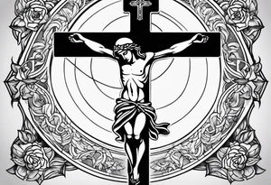 Traditional Crucifix tattoo idea