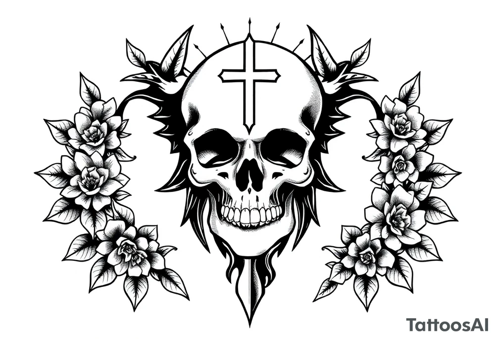 Life and death tattoo idea