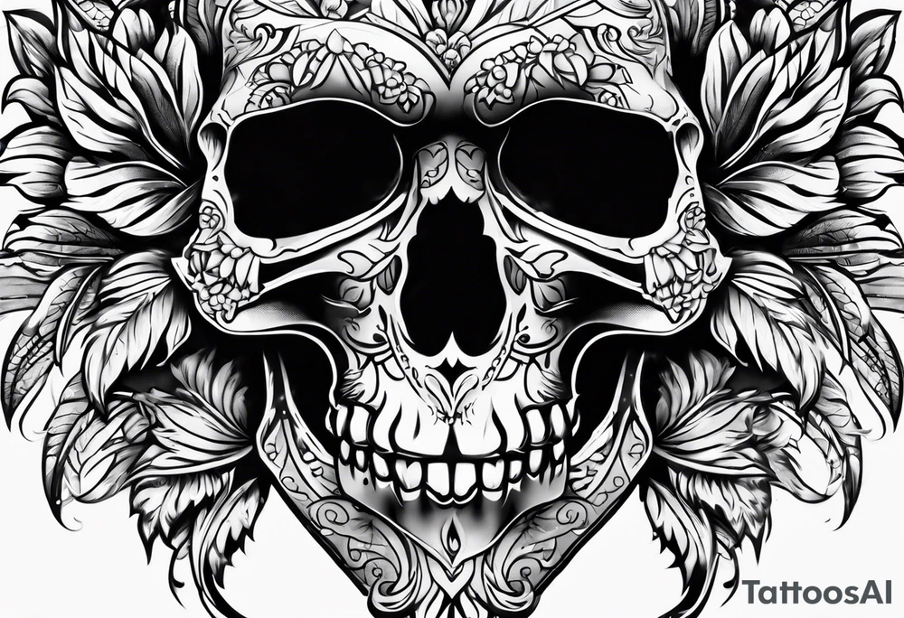 Skull tattoo idea