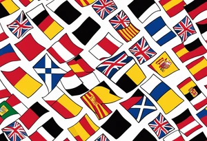 Babyfootprint time weight scsles scotland and spain flags tattoo idea