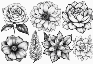 January, February, October and December birth month flowers for inner arm tattoo idea
