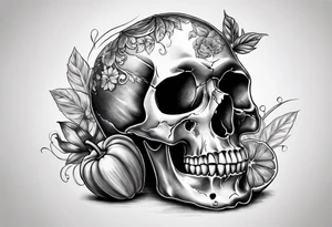 The skull and the pepper must be only one object tattoo idea