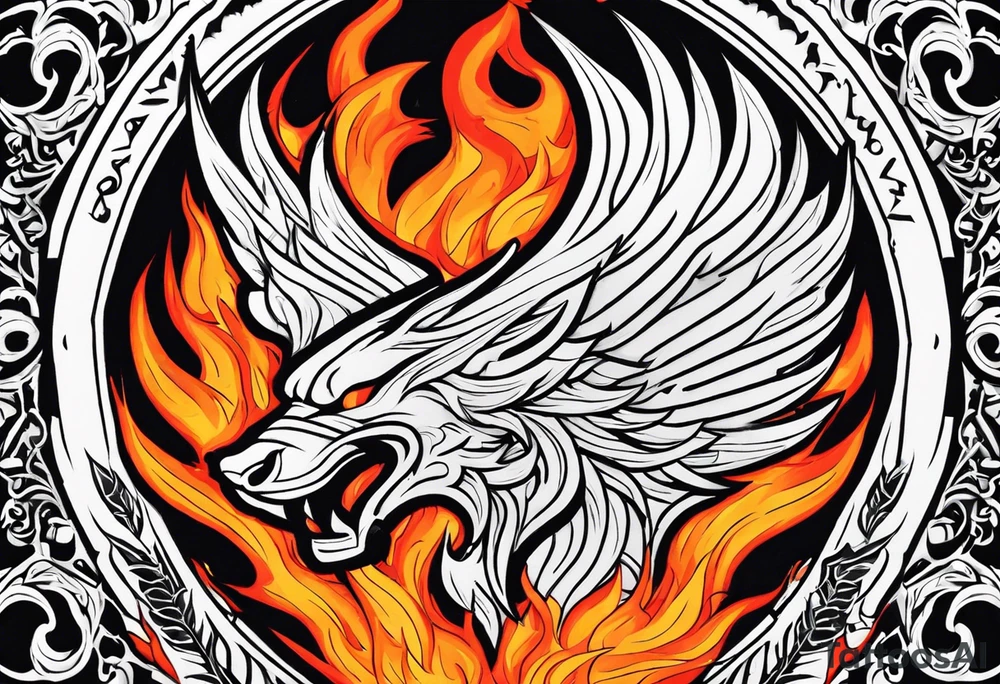 Valhalla on fire tattoo idea