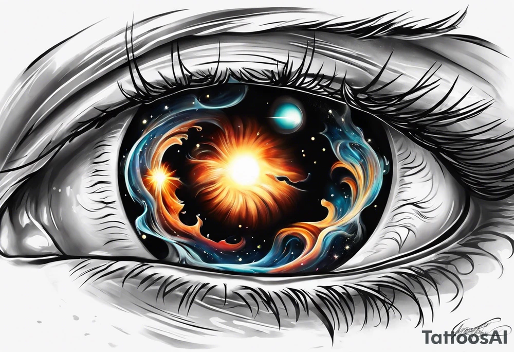 a black hole tattoo idea