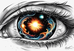 a black hole tattoo idea