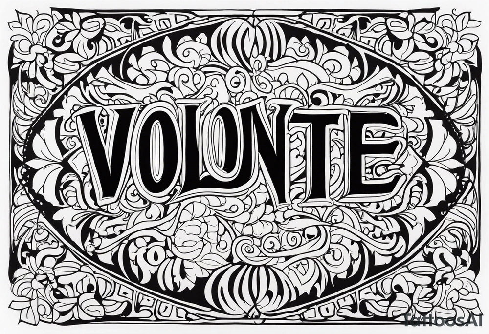 WORD VOLONTÉ IN TATOO tattoo idea