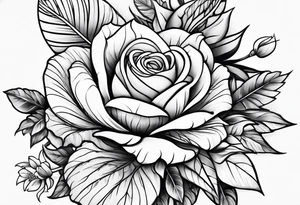 floral wrap around tattoo idea