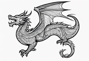 Dragon outside Mandala tattoo idea