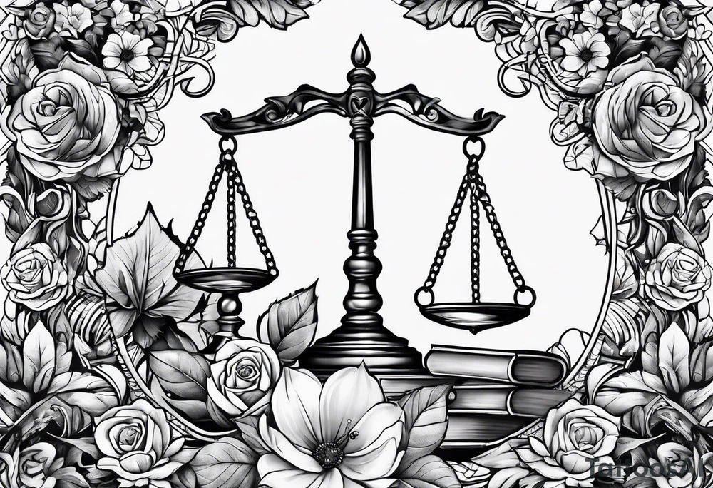 justice and law tattoo idea