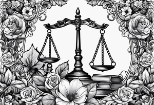 justice and law tattoo idea