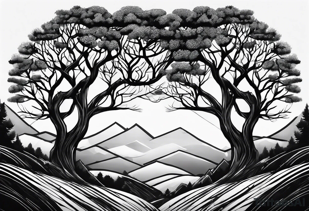 concept design, trees, tattoo idea