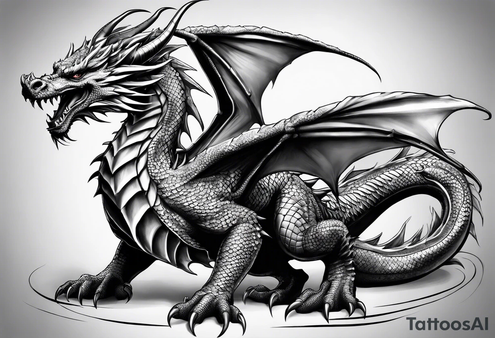 Dragon full body tattoo idea
