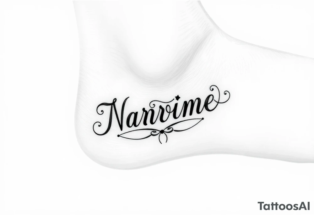 Name Anklet cover up tattoo idea