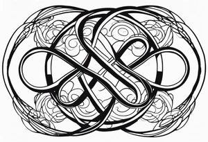 The phrase TB5 surrounded by double infinity symbol tattoo idea