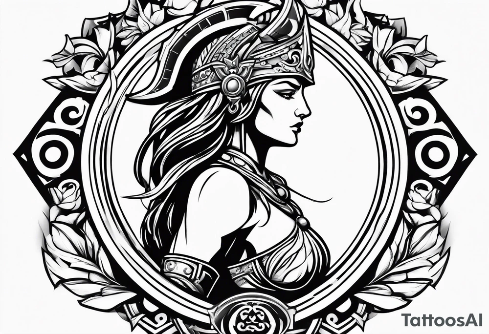 Athena warrior tattoo idea