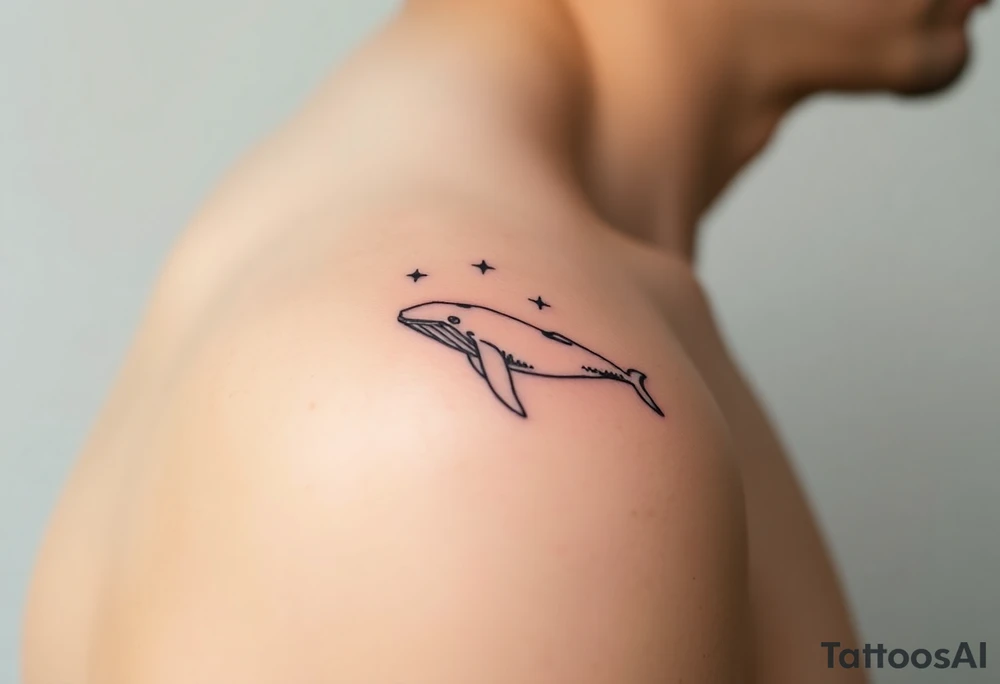 52hz Whale among the stars tattoo idea