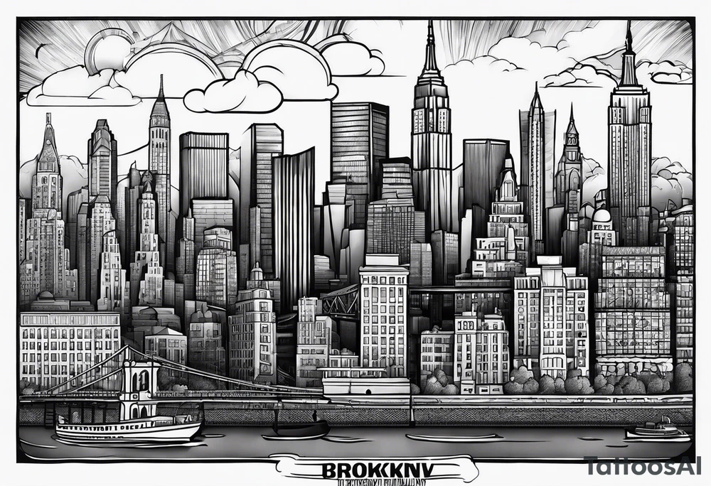 Brooklyn skyline tattoo idea