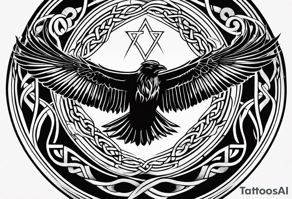 celtic raven tattoo idea