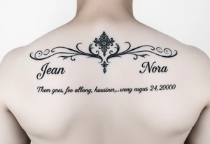 Meaning of names Jean God is gracious born on February 26 1971 mother , Sara Princess born on January 28 1999 oldest daughter, Nora honor and light born on August 14 2000 youngest daughter tattoo idea