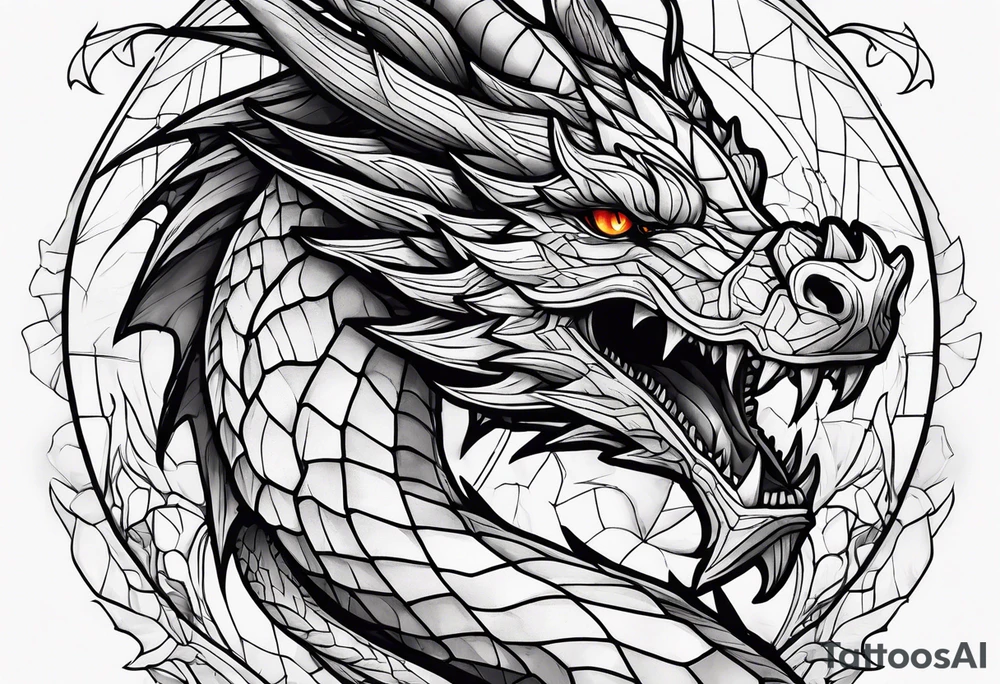 Dragon, tear skin and get out tattoo idea