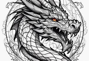 Dragon, tear skin and get out tattoo idea