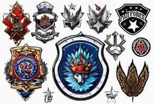 Paw print Air Force tattoo idea