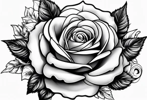 Roses, freedom and gun bullet tattoo idea
