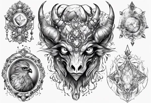 The Demon Stolas. Surrounded by gems, knowledge of astrology and poisonous gems. tattoo idea