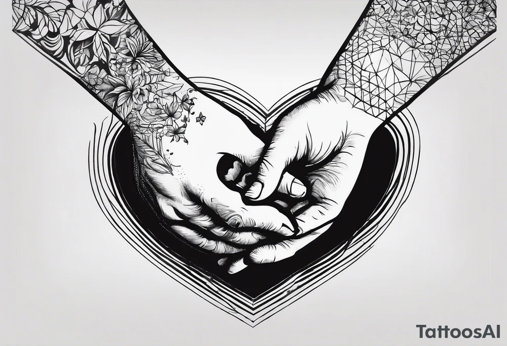 Love Tattoos:

	1.	Connected Silhouettes: Design silhouettes of two people standing, their hands barely touching, forming a heart in the space between them. Use thin black lines for a subtle effect. tattoo idea