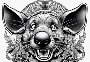 Crazy rat tattoo idea