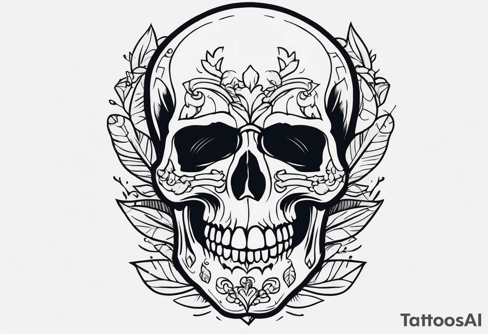 Skull tattoo idea