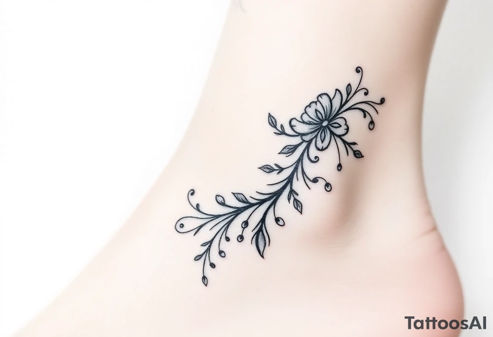 Anklet and charm mother tattoo idea