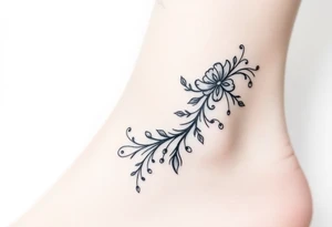 Anklet and charm mother tattoo idea