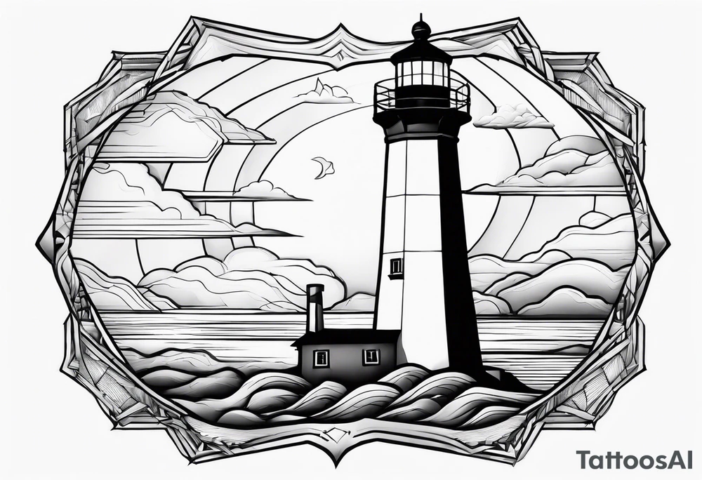 Octagons, filled in with random blanks. One with a light house tattoo idea