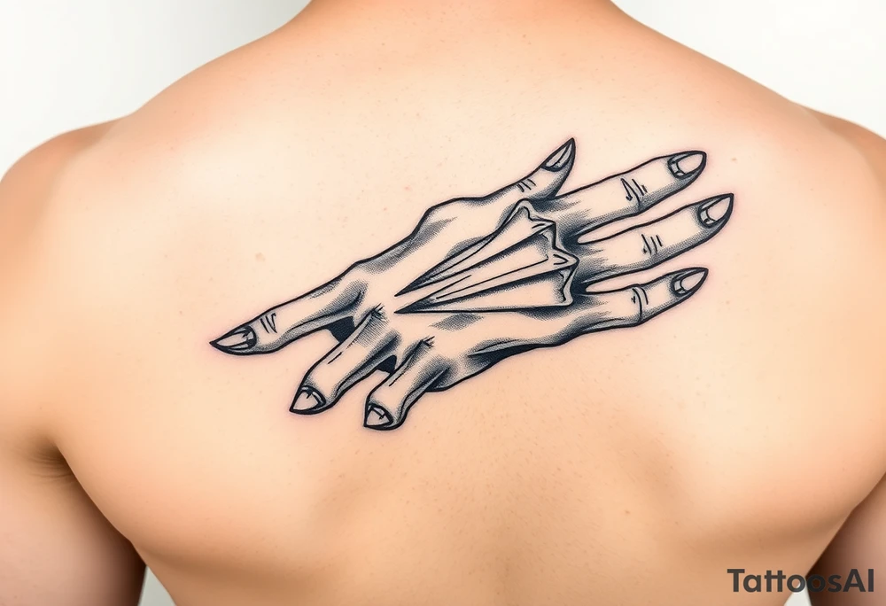Prussian black work hand tattoo tattoo idea