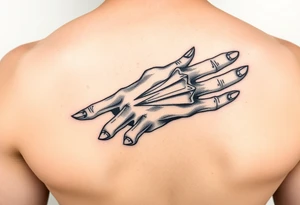 Prussian black work hand tattoo tattoo idea